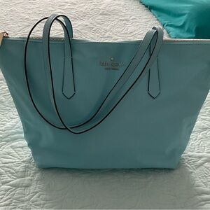 Kate Spade Nylon Light Blue Tote Bag